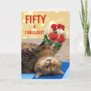 Search for funny cat 50th birthday cards Kitten
