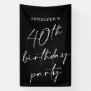 Search for 40th birthday banners Black