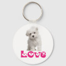 Search for maltese dog key rings White