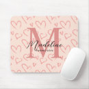 Search for heart pattern mousepads Girly