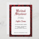 Search for red black white bridal shower invitations Victorian