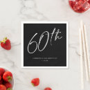 Search for 60th birthday napkins Sixtieth