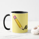 Search for yellow pencil mugs Writing