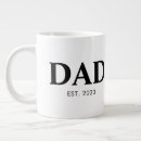 Search for dad est mugs Black white