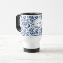 Search for blue floral travel mugs French country