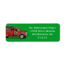 Search for fire truck return address labels Firefighter
