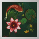 Search for koi fish pond painting posters Lotus