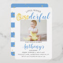 Search for blue mr onederful invitations Modern