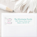 Search for white bunny return address labels Easter