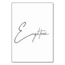 Search for 18 table cards Eighteen
