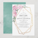 Search for geometric christening invitations Watercolor