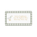 Search for baby duck return address labels Green gingham