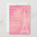 Search for parisian birthday invitations Elegant