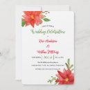 Search for christmas wedding invitations Poinsettia