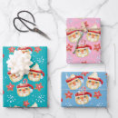 Search for kitsch christmas wrapping paper Santa claus