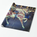 Search for carousel horse wrapping paper Pink