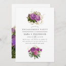 Search for gold purple engagement party invitations Chic