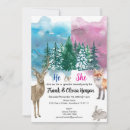 Search for winter gender reveal invitations Deer