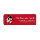 Search for cute red ladybug return address labels Animal
