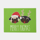 Search for pug christmas doormats Santa