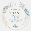 Search for blue thank you wedding stickers Stylish