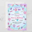 Search for sweet six invitations Candyland
