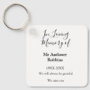 Search for in loving memory key rings Funeral keepsake