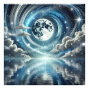 Search for moonlight on water posters Blue