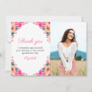 Search for bright floral thank you cards Pink