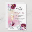 Search for champagne glass birthday invitations Floral