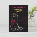 Search for cowboy boot invitations Pink