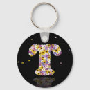 Search for letter t key rings Flowers