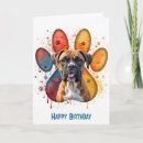 Search for boxer dog birthday cards Pet
