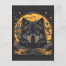 Search for wild wolves postcards Moon