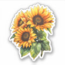 Search for large sunflower stickers Watercolor