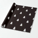 Search for black tree wrapping paper Black and white