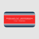 Search for red white blue name tags Modern