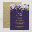 Search for purple floral birthday invitations Flowers