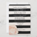 Search for black and white striped wedding invitations Floral