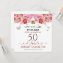 Search for 50th birthday save the dates Fifty and fabulous
