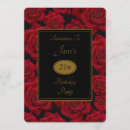 Search for red roses 18th birthday invitations Black