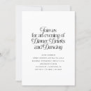 Search for drinks and dinner invitations Black and white