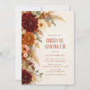 Search for rustic floral bridal shower invitations Terracotta