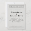 Search for newspaper wedding invitations Black and white