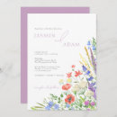 Search for rustic lavender wedding invitations Wildflowers