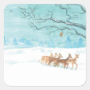 Search for deer in winter stickers Animal