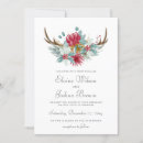Search for floral antler wedding invitations Deer
