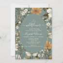 Search for wildflowers baby shower invitations Elegant script calligraphy