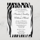 Search for zebra print invitations Black and white
