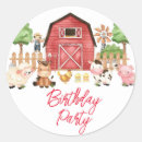 Search for red tractor stickers Farm birthday party